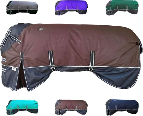 Vista 13 de Majestic Ally Manta de nailon Ripstop 600 D con cobertura impermeable, pesada, resistente a la lluvia y a la intemperie, para otoño o clima frío