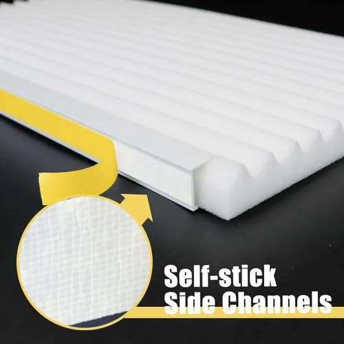 Vista 4 de Paneles de aislamiento de espuma para aire acondicionado de ventana, 17 x 9 x 7/8 pulgadas, kit de paneles aislados laterales para ventanas, paquete