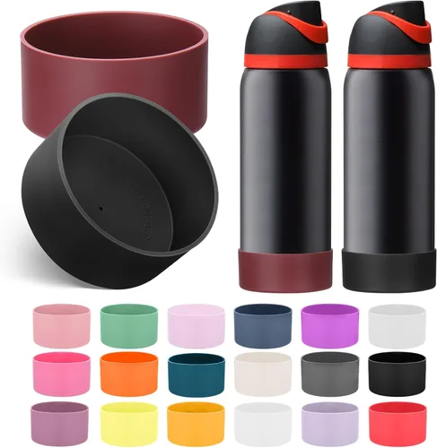 Vista 31 de Mity rain Bota de silicona 2PCS para botella de agua Owala FreeSip Malvavisco tímido