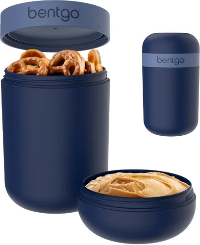 Vista 7 de Bentgo Snack Cup - Contenedor de bocadillos reutilizable con diseño a prueba de fugas, compartimento para aderezos y tapa de doble sellado, portátil