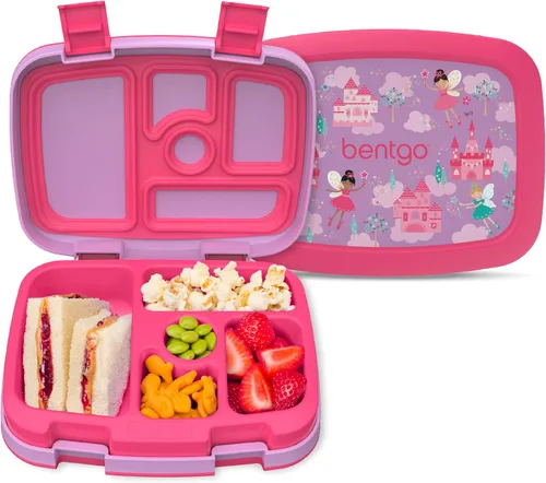 Vista 40 de Bentgo Kids Prints - Lonchera de 5 compartimentos, estilo bento, para niños, a prueba de derrames, tamaños de porción ideales para edades de 3 a 7