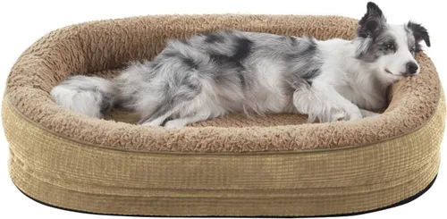 Vista 15 de JOEJOY Cama ortopédica para perros medianos, cama para mascotas de espuma viscoelástica con laterales de refuerzo, forro impermeable, funda
