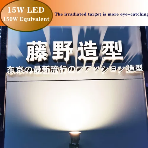 Vista 7 de Proyector de clip de 15 W, luz de trabajo LED IP65, resistente al agua, equivalente a 150 W, cable de 11.5 pies de 11.5 ft con enchufe para garaje