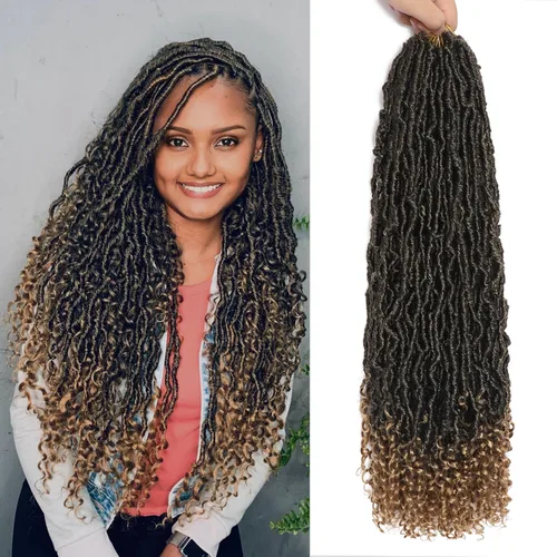 Vista 22 de Extensiones de cabello de ganchillo de 12 pulgadas de pelo sintético de ganchillo 1B, extensiones de cabello de ganchillo suaves