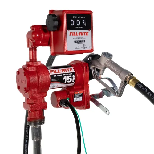 Vista 8 de Fill-Rite FR1210HA1 - Bomba de transferencia de combustible de 12 V 15 GPM (boquilla automática con plomo, manguera de descarga, tubo de succión)