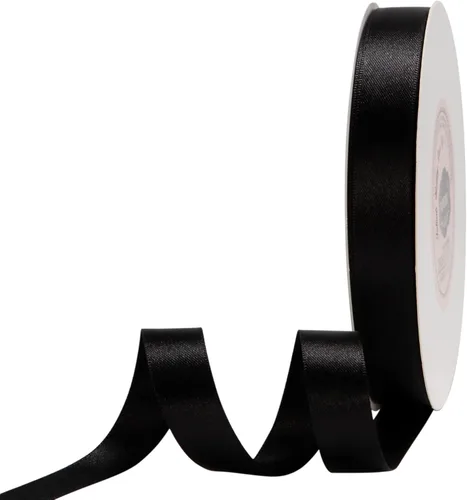Vista 24 de VATIN Cinta de satén negro de doble cara de color sólido de 1-1/2 pulgadas de ancho, 50 yardas de largo, perfecta para decoración de bodas