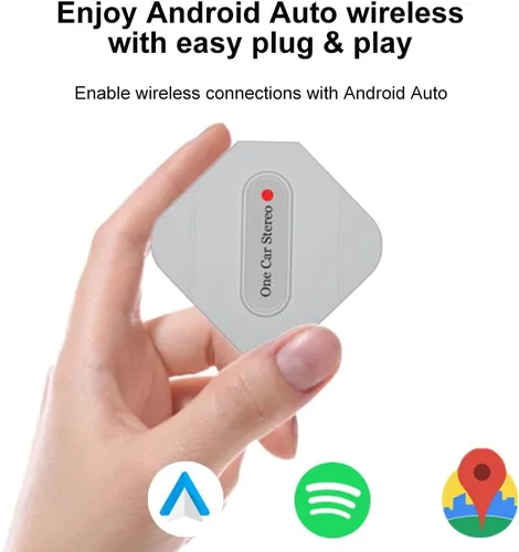 Vista 5 de OneCarStereo Android Auto Adaptador inalámbrico Dongle, cableado a inalámbrico para OEM con cable Android Auto Modelo Auto, Fácil Plug and Play