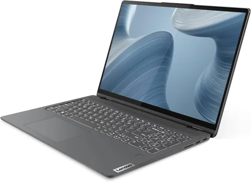 Vista 3 de Lenovo Flex 5 - Laptop 2 en 1 con pantalla táctil 2560x1600 de 16 pulgadas (2023) Procesador Intel 10-Core i7-1255U Llave retroiluminada