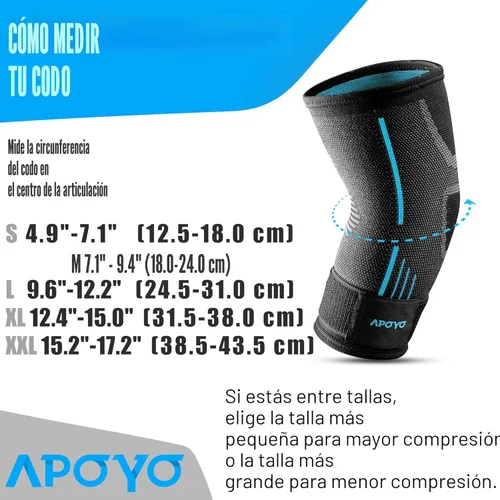 Vista 3 de APOYO Codera para tendinitis y codo de tenista, manga de compresión para artritis, entrenamientos, reduce el dolor articular durante la actividad