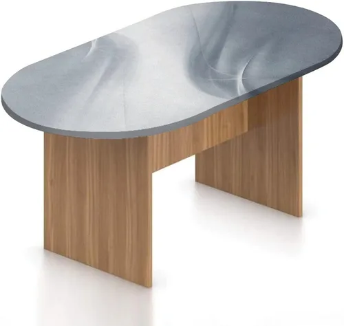 Vista 22 de XISUNYA Mantel ovalado ajustable de poliéster elástico, estructura tecnológica con rayas onduladas y estampado a cuadros, se adapta a mesas ovaladas