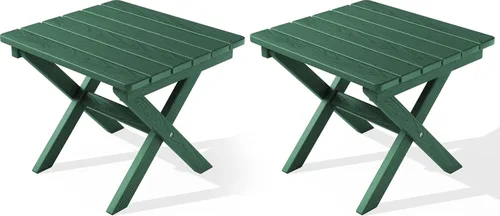 Vista 22 de SERWALL Mesa plegable portátil Adirondack para exteriores, material de HDPE, no requiere montaje, resistente a la intemperie, capacidad de 110