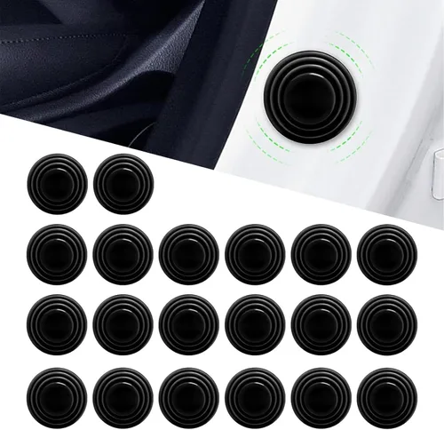 20 piezas de juntas de absorción de impactos para puerta de automóvil, almohadilla de silicona silenciadora de cierre de puerta de 1.18 pulgadas,