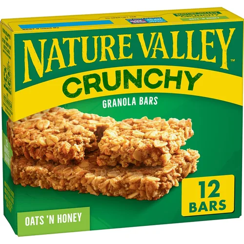 Nature Valley Barras de granola crujientes, avena y miel, 12 unidades, 8.94 oz (6 bolsas)