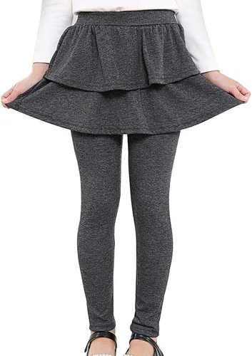 Auranso Girls Leggings with Skirt Kids Clothes Ruffle Tutu Pants 2-14 Years
