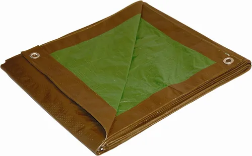 Dry Top - Lona de poliéster multiusos de resistencia mediana, 10 x 14 pies, marrón / verde