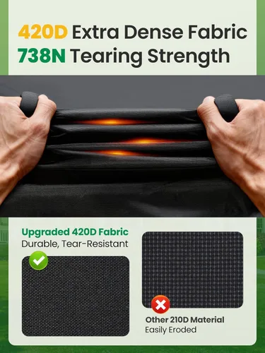 Vista 3 de Cubierta para cortacésped de montar, Eventronic 54" Cubierta para tractor cortacésped de montar Impermeable Resistente Duradera