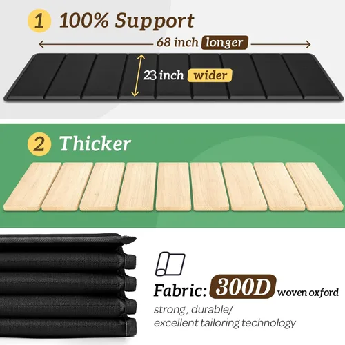 Vista 6 de Jin&Bao Soporte de Cojín de Sofá Más Ancho para Hundimiento, Soporte de Cojín de Sofá de Madera Maciza Resistente 23''x81'' Soporte de Sofá Debajo