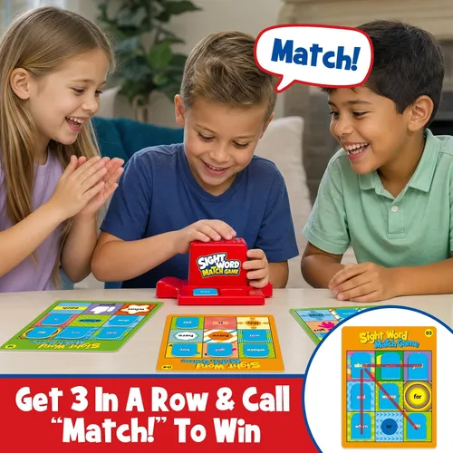 Vista 5 de Juego de palabras de vista de bingo para niños Palabras a la vista Tarjetas