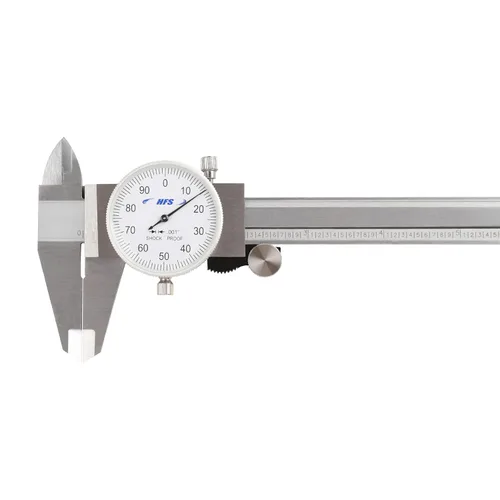 Vista 2 de HFS® 0-6" Calibradores Imperiales; Calibrador de esfera de 4 vías 0.001" a prueba de golpes Nuevo; Estuche de plástico