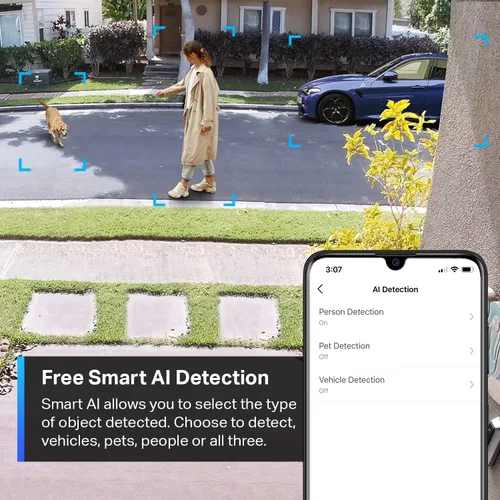 Vista 7 de Tapo TP-Link - Cámara de seguridad inalámbrica para exteriores, 2K QHD, visión nocturna a color, sensor starlight, detección