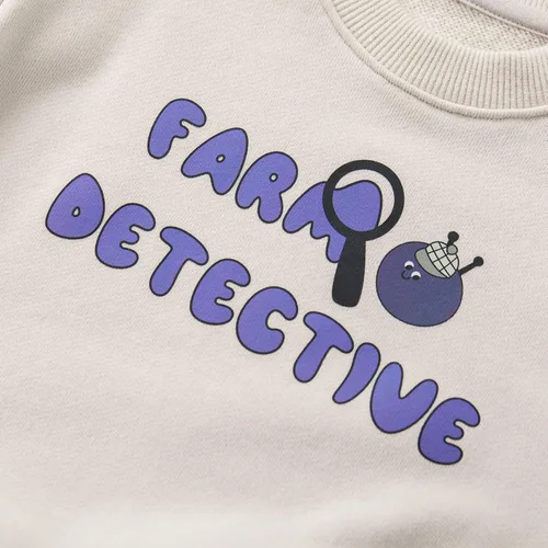 Vista 5 de pureborn Sudadera de manga larga con cuello redondo para bebés, niños y niñas, camisetas de algodón