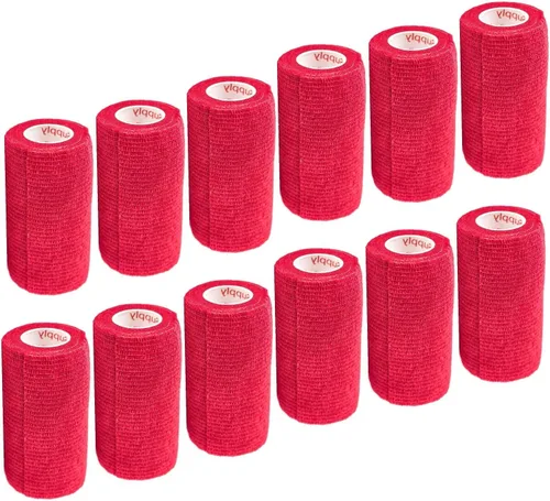 Vista 48 de Cinta adhesiva de 3 pulgadas para veterinarios (varios colores) (paquete de 24) rollo de agarre de vendaje flexible de adherencia autoadhesiva