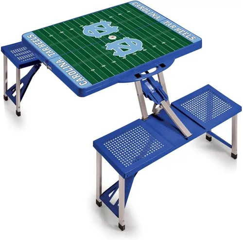 Vista 44 de PICNIC TIME NCAA North Carolina Tar Heels Folding Picnic Table - Camping Table - Outdoor Table with Umbrella Hole