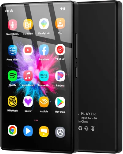 Reproductor MP3 de 5 pulgadas con sistema operativo Android 13, reproductor MP3 de 96 GB con Bluetooth y WiFi, reproductor MP4 HD 1080P, reproductor