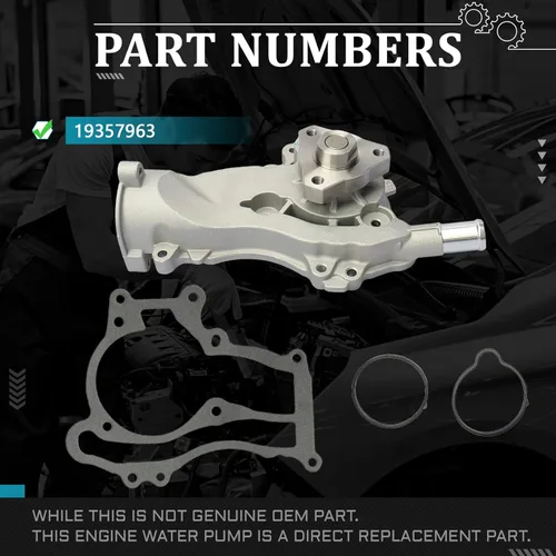 Vista 2 de IRONTEK Bomba de agua de motor AW6662 con junta apta para Buick Encore 2013-2019, para Chevrolet