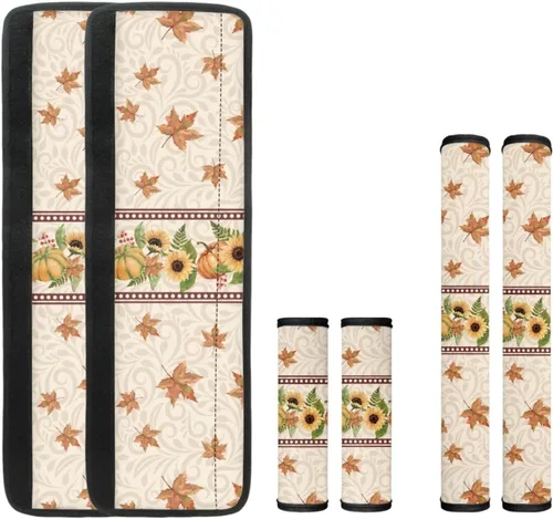 Vista 18 de 6 fundas para manija de puerta de refrigerador de Acción de Gracias, cubierta de manija de nevera de otoño, hoja de arce, protector de manija