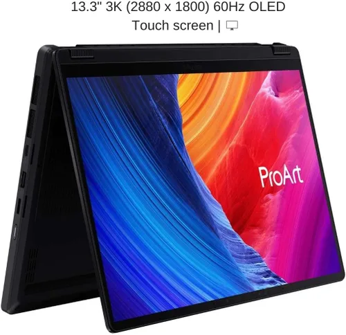 Vista 6 de HIDevolution [2026] ASUS ProArt PX13 HN7306EA Negro 13.3" 3K OLED Touch, 3.0 GHz Ryzen Al Max+ 395, AMD Radeon, 64 GB LPDDR5X RAM, 1 TB PCIe SSD