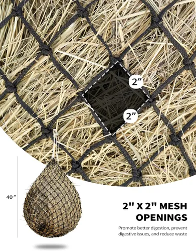 Vista 2 de Harrison Howard Red de heno de alimentación lenta Caballo-Negro