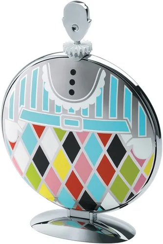 Soporte plegable para tartas de acero inoxidable 18/10 pulido con decoración multicolor, Fatman, de Alessi