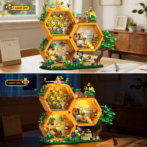 Vista 7 de INSOON Bee House - Juego de construcción con luces para adultos