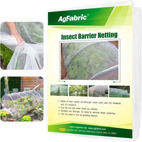 Agfabric Red de jardín de 3.9 x 9.8 pies, barrera de plagas de insectos para protección de jardín, cubierta de plantas, malla para verduras, árboles