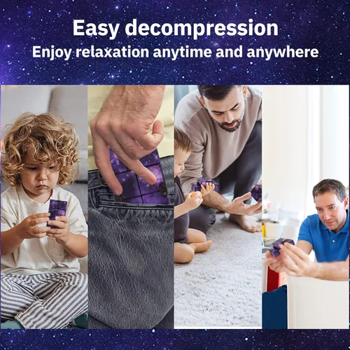 Vista 7 de Fidget Infinity Cube Toys Fidget Cubes Hand Held Magic Cube Cool Toy Stuff Gadgets Cosas Regalos de Cumpleaños Único Niños Niñas Adultos Ansiedad