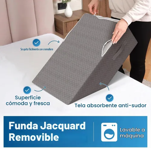 Vista 2 de Kölbs - Almohada doble de elevación de piernas Almohada para después de cirugía Elegante funda de jacquard chic