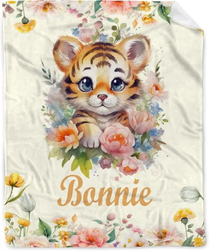 Vista 27 de Manta de bebé personalizada con ciervos florales, manta personalizada de ciervos con nombre para bebé, manta de recepción personalizada de ciervos