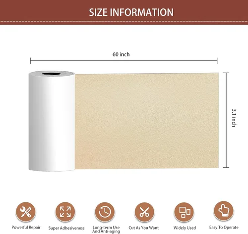 Vista 2 de Kit de cinta para reparación de cuero, parche autoadhesivo para muebles, sofá, asientos de automóvil, silla de oficina, kit de reparación de vinilo