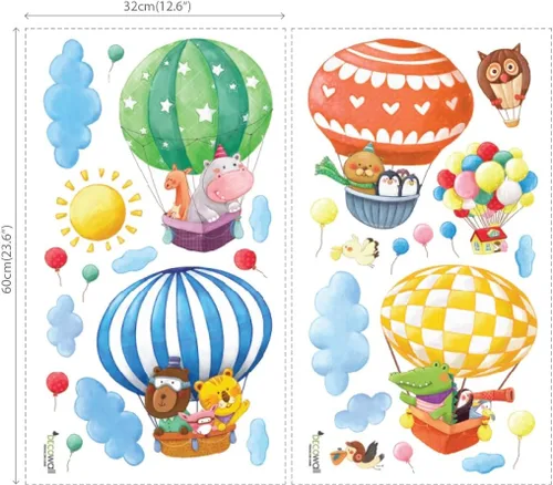 Vista 5 de DECOWALL DA-1406B - Calcomanías de pared para niños, calcomanías de pared extraíbles para niños, guardería, dormitorio, sala de estar