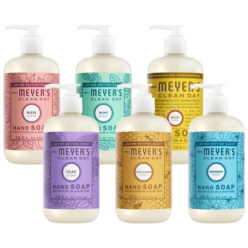 Vista 19 de Mrs. MEYER'S CLEAN DAY - Paquete variado de aroma de jabón de manos que incluye 1 de cada uno, romero, albahaca, geranio, madreselva, lavanda