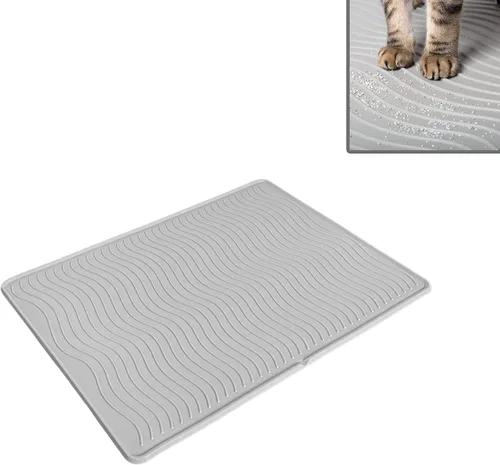 PetFusion ToughGrip - Tapete impermeable para gatos con canales interiores y labios exteriores elevados XL silicona de alta calidad gran adición a
