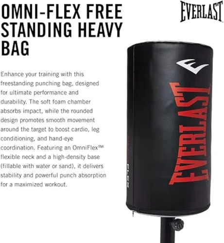Vista 2 de Everlast Freestanding Adjustable Punching Bag for Adults Heavy Boxing Bag with Stand Free Standing Punching Bag for Boxing, Muay Thai, MMA, Home