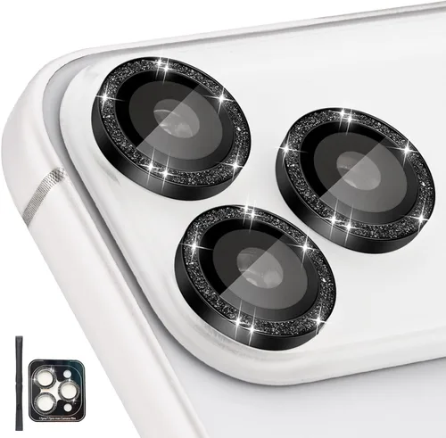 Vista 23 de Protector de Lente de Cámara para iPhone 17 Pro/17 Pro Max, Protector de Cámara de Vidrio Templado Individual con Bandeja de Instalación Compatible