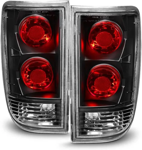 ACANII - Para Chevy Blazer GMC Jimmy S10, color negro, 1995-2005, luces traseras, lámparas de freno, accesorios para el lado del conductor y del