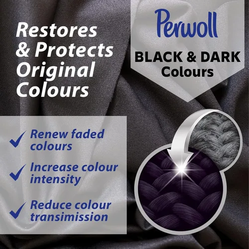 Vista 3 de Perwoll - Detergente líquido para renovar y reparar ropa negra y oscura - para 24 lavados (1.4L)