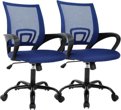 Vista 13 de PayLessHere Silla de Oficina para Computadora Ergonómica Económica Silla de Escritorio Ajustable Cómoda de Respaldo Medio de Trabajo con Ruedas