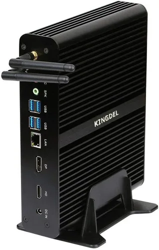 Vista 5 de KINGDEL NC860 Potente mini PC, computadora doméstica sin ventilador, i7-8550U 8ª generación. CPU de 4 núcleos, 8 GB DDR4 RAM, 128 GB SSD, 4K 4096 x