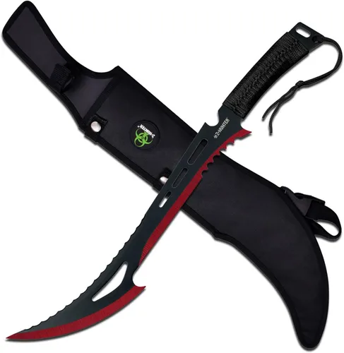 Vista 4 de Z Hunter ZB-020 Series Fantasy Machete, mango envuelto en cable, 23.75 pulgadas en total