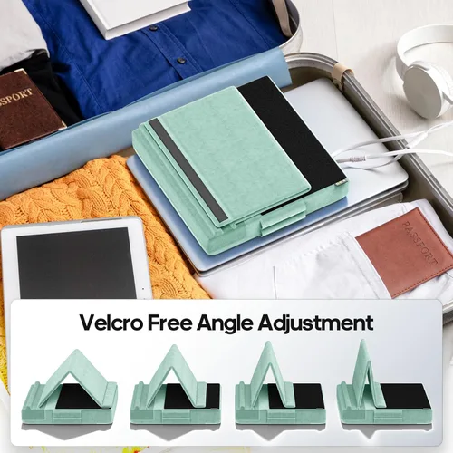 Vista 6 de KDD Soporte de almohada para tableta, soporte de iPad de visión multiángulo para regazo, cama y escritorio, base plegable con soporte para lápiz